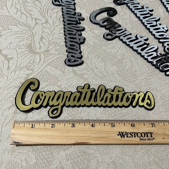 Congratulations 10 piece cake topper decoration piece for anything cakes baskets - Picture 10 of 10